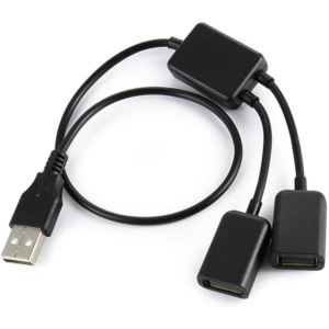 Adaptador USB-A macho a USB-A hembra doble